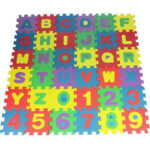 Covoras puzzle litere si cfre 17x17cm spuma 36pcs