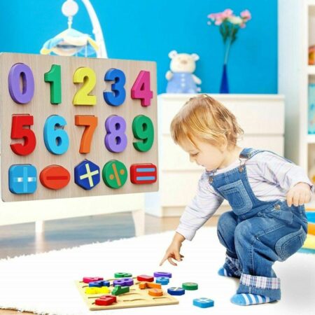 Puzzle lemn 3D cifre de la 0-9 Operatii matematice