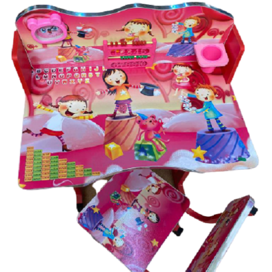 Birou-cu-scaun-pentru-copii-Roz-Copii-cu-accesorii.png