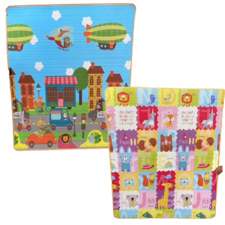 Covor de joaca Educativ Alfabet-Animale-Masini 150x180 cm