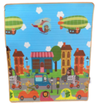 Covor de joaca Educativ Alfabet-Animale-Masini 150x180 cm