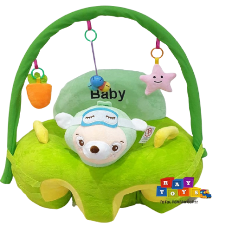 Fotoliu-plus-bebe-Catelusul-verde-cu-arcada-si-jucarii-