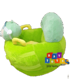 Fotoliu-plus-bebe-Catelusul-verde-cu-arcada-si-jucarii-