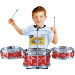 Jucarie Set 3 tobe muzicale cimbal si scaun