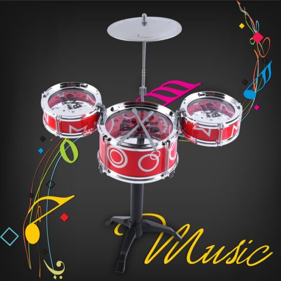 Jucarie Set 3 tobe muzicale cimbal si scaun