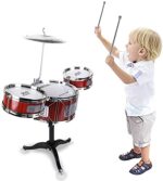 Jucarie Set 3 tobe muzicale cimbal si scaun