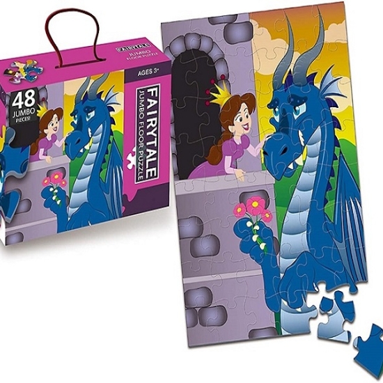 Puzzle-educational-mare-Printesa-si-Dragonul-48-piese