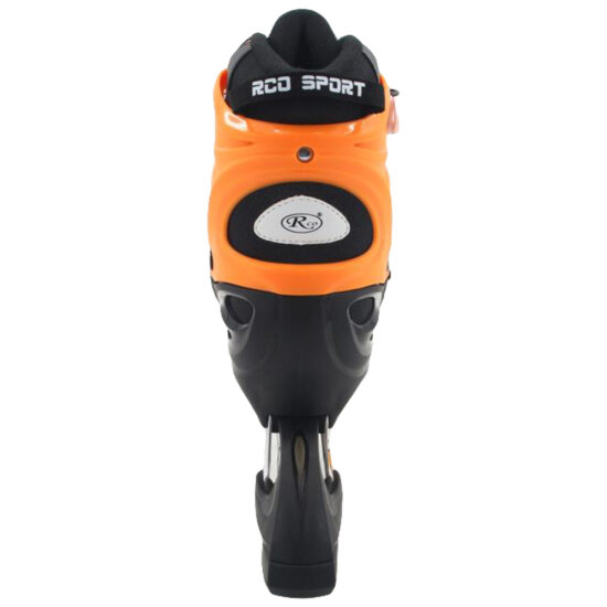 Role reglabile Portocaliu-Negru din aluminiu Roti din silicon si frana