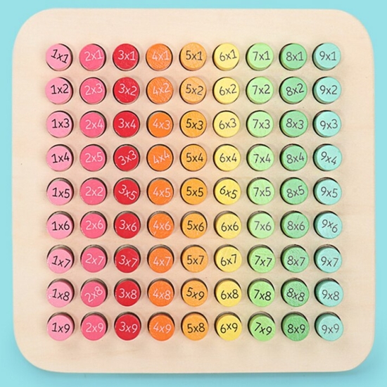 Tabla inmultirii operatii matematice cu cuburi colorate 81 pcs