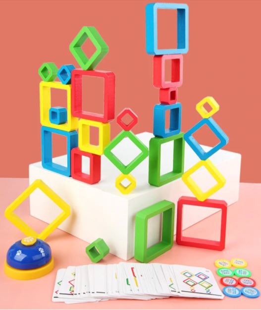 joc-lemn-montessori-rainbow-cuburi-piramida-forme-geometrice