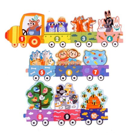 set-puzzle-din-lemn-educative-tren-si-animale
