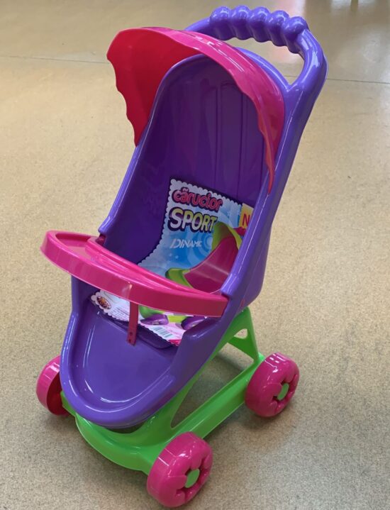 Carucior de impins cu 3 roti pentru papusi Printesa Melissa