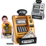 Jucarie Pusculita bancomat cu sunete pentru copii ATM cu card