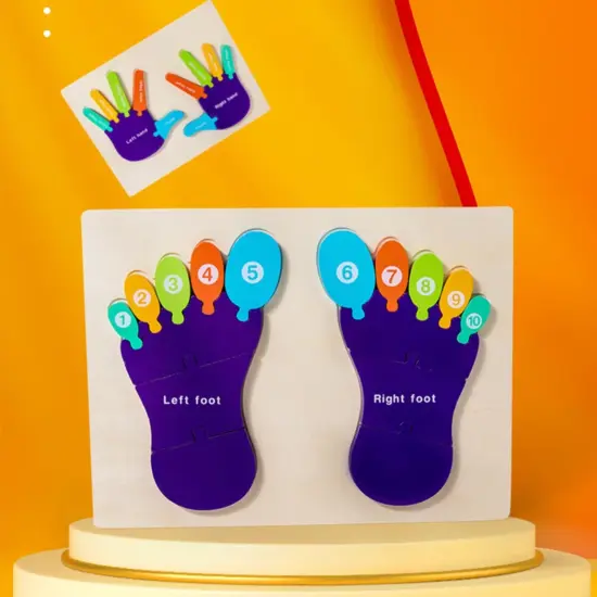 Puzzle Montessori lemn incastru educativ Palme si Talpi