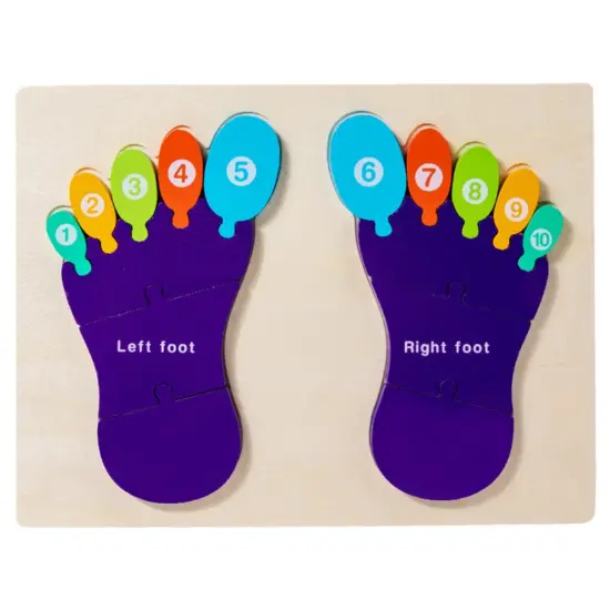 Puzzle Montessori lemn incastru educativ Palme si Talpi