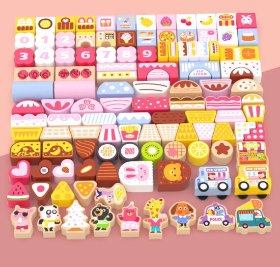 Cuburi de constructie set 116 piese Oraselul de Inghetata