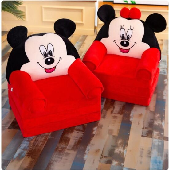 Fotoliu extensibil Canapea Minnie si Mickey Mouse cu 3 parti