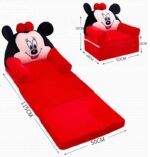 Fotoliu extensibil Canapea Minnie si Mickey Mouse cu 3 parti