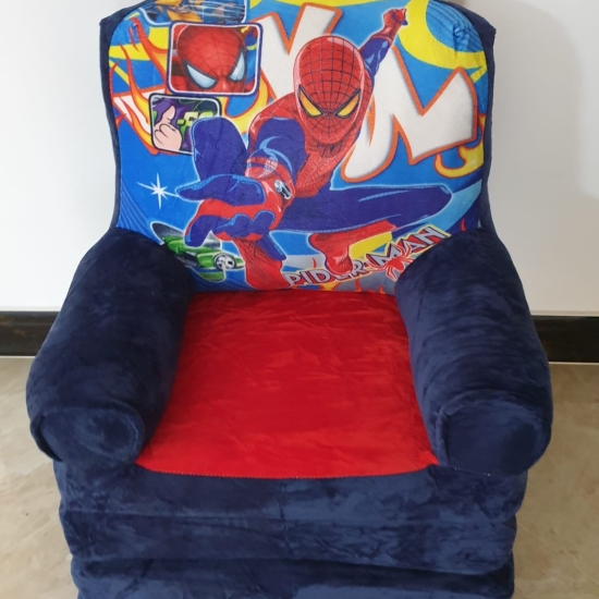 Fotoliu extensibil Spiderman albastru din plus triplu 160 cm