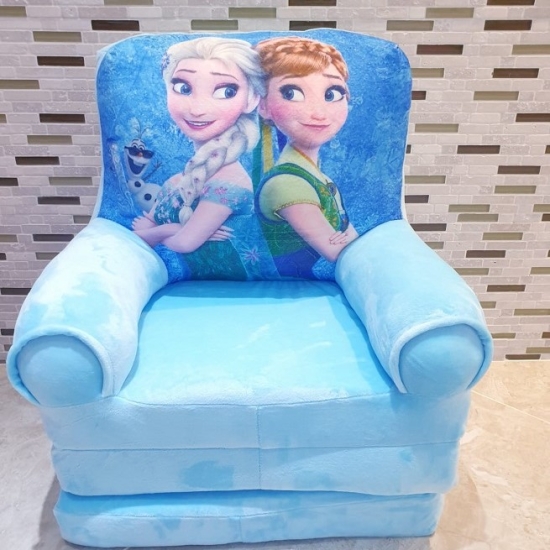 Fotoliu extensibil plus Frozen Ana si Elsa triplu 115 cm