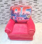 Fotoliu extensibil plus Masina Cars rosie triplu 115 cm