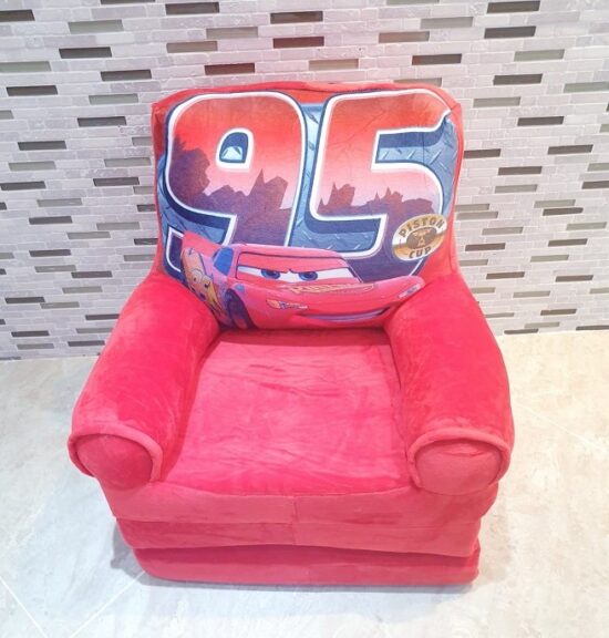 Fotoliu extensibil plus Masina Cars rosie triplu 115 cm