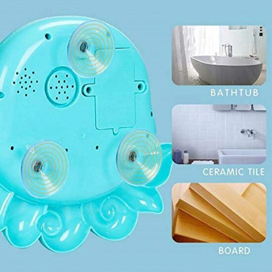 Jucarie de baie muzicala copii cu baloane Caracatita