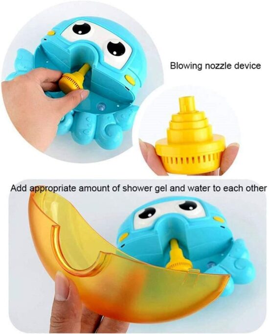 Jucarie de baie muzicala copii cu baloane Caracatita