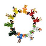 Jucarie de impins Animalute cu bilute la roti Zornaitori