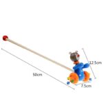 Jucarie de impins Animalute cu bilute la roti Zornaitori