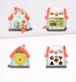 Jucarie interactiva cu activitati Casuta educativa si 3 cuburi