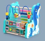 Jucarie motrica cu abac cifre forme geometrice Delfinul