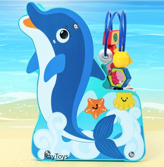 Jucarie motrica cu abac cifre forme geometrice Delfinul