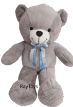 Jucarie plus Ursuletii colorati cu fundita 80 cm