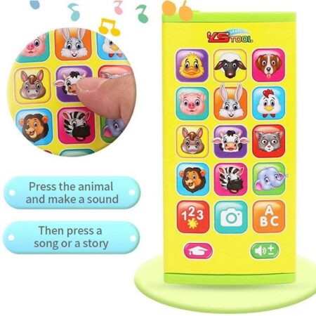 Jucarie telefon mobil Smartphone muzical cu animale bebe