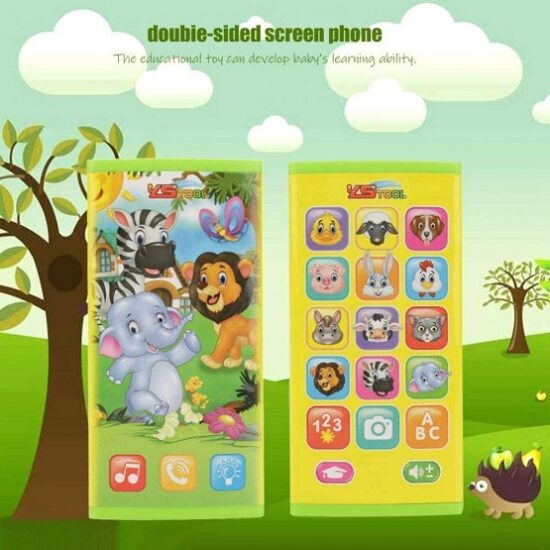Jucarie telefon mobil Smartphone muzical cu animale bebe