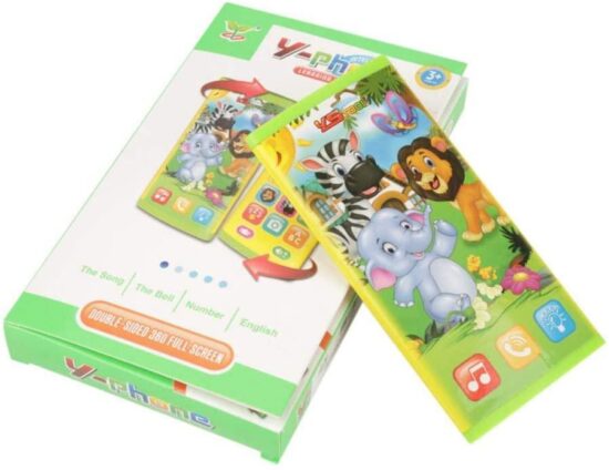 Jucarie telefon mobil Smartphone muzical cu animale bebe