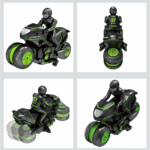 Motocicleta cu telecomanda Rotatie roti 360grade