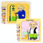 Puzzle in straturi Ciclul vietii Bunicul si Bunica din lemn