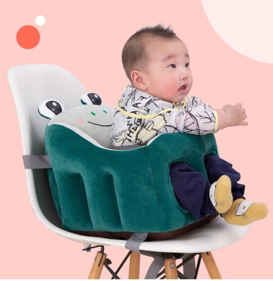 Scaun multifunctional din plus cu centura si desene bebelusi