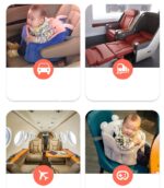 Scaun multifunctional din plus cu centura si desene bebelusi