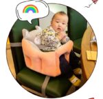Scaun multifunctional din plus cu centura si desene bebelusi