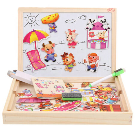 Tabla magnetica cu animalute si accesorii