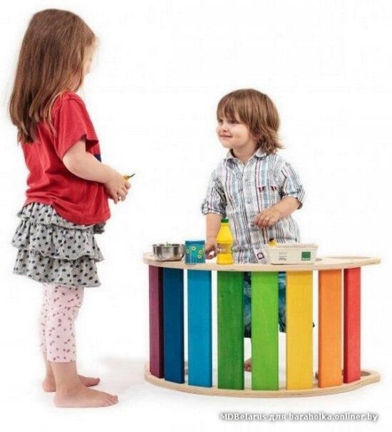 Balansoar din lemn Curcubeu Multifunctional Rainbow