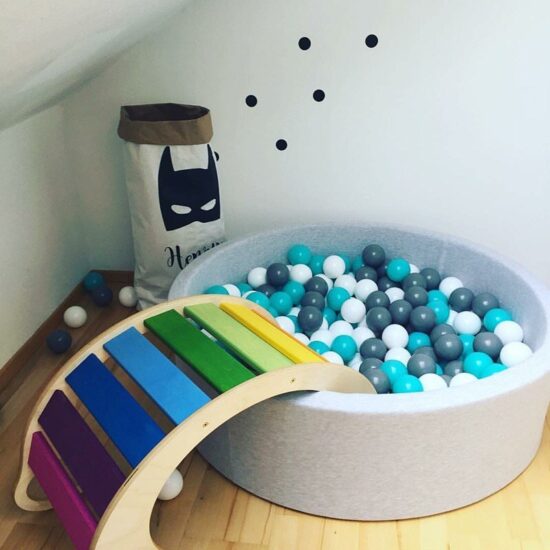 Balansoar din lemn Curcubeu Multifunctional Rainbow