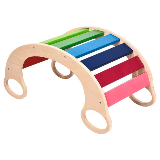 Balansoar din lemn Curcubeu Multifunctional Rainbow
