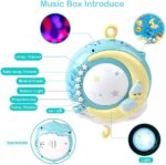 Carusel muzical bebe cu telecomanda Proiector rotativ Luna