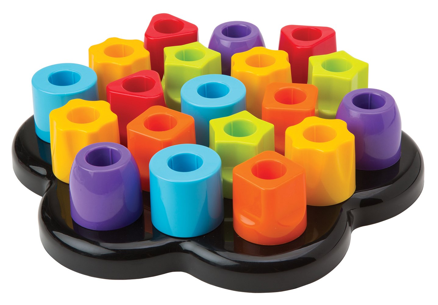 Cilindri Montessori Forme geometrice colorate Baza floare Joc motricitate