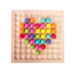 Joc Montessori Tablita cu bile colorate Rainbow color