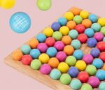 Joc Montessori Tablita cu bile colorate Rainbow color